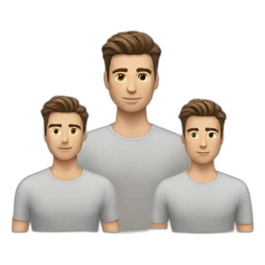 medium flowy men haircut sticker