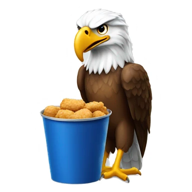 eagle holding kfc bucket sticker