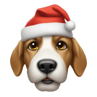 Doodle with a Santa hat sticker