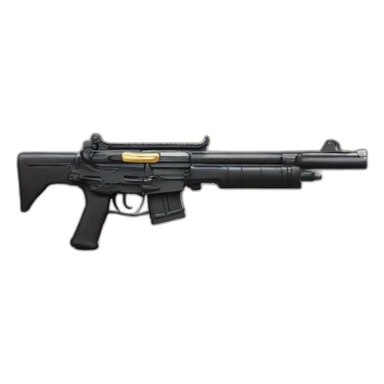 Macron avec un gros fusil sticker