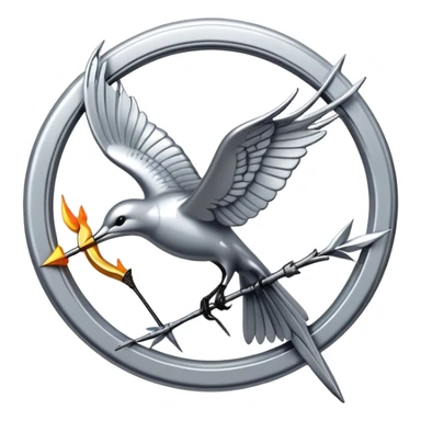 A mocking jay pin sticker