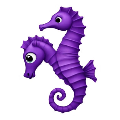 purple seahorse with cowboy ha sticker