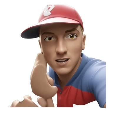 boy in baseball cap sticker