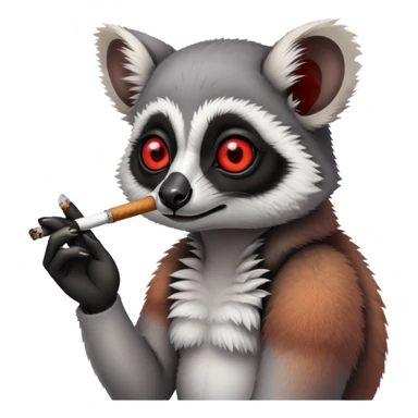  Lemur Smoking weed  sticker