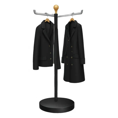 coat rack black dress sticker