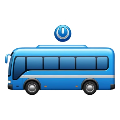 autobus para equipo azul  juton sticker