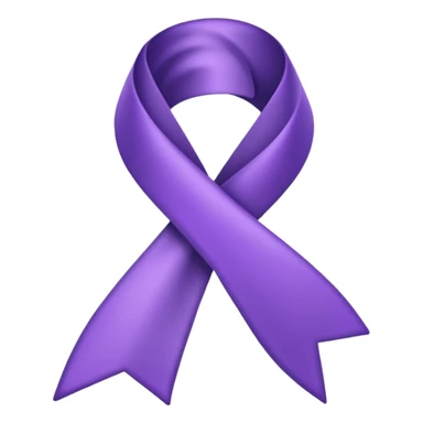 Purple ribbon emoji sticker