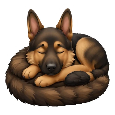 create a emoji of a German shepherd sleeping sticker