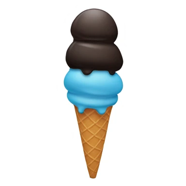 Black ice cream cone sticker
