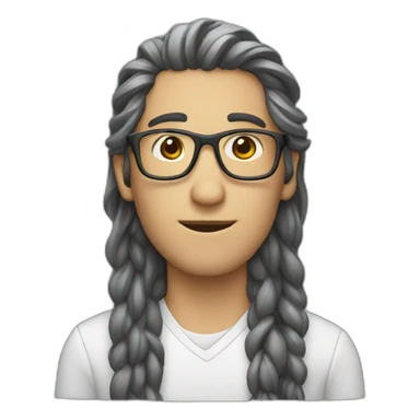 Long hair tech nerd sticker