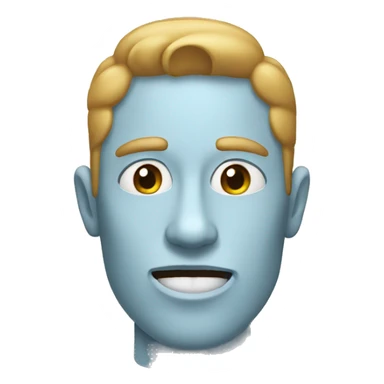 a person with a very defined jaw and a closed mouth pointing to their jaw bone sticker