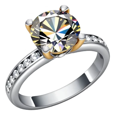 glitter diamond married ring sticker