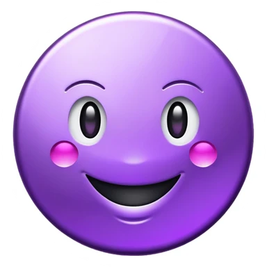 Purple token or coin with a capital letter T and a smiling face sticker