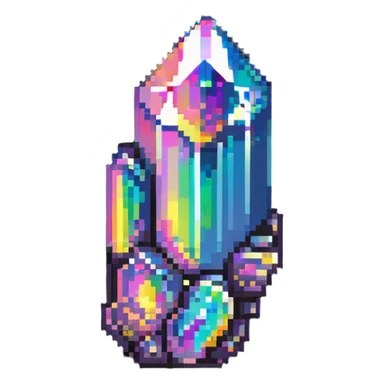 rainbow aura quartz crystal sticker