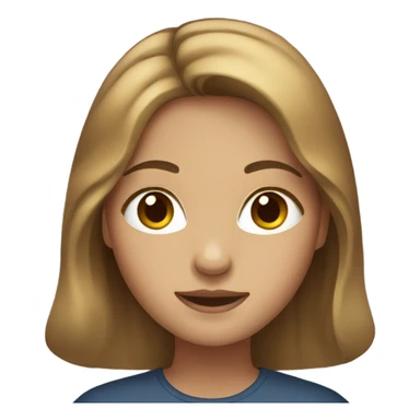 a girl with medium-length light brown hair sticker