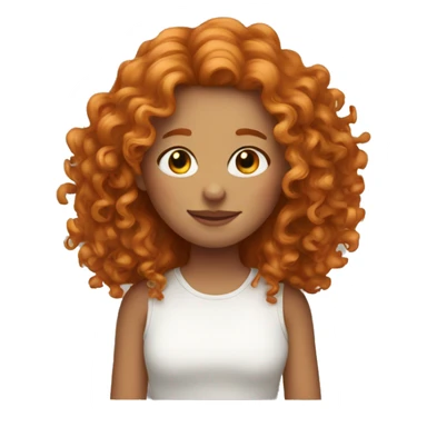 curly ginger grl sticker