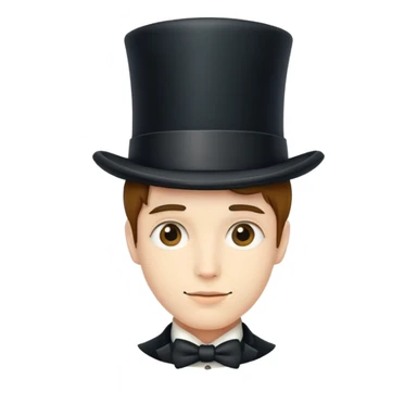 Person wird tophat sticker