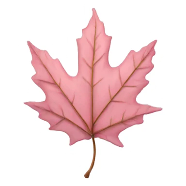Light pink autumn leaf sticker