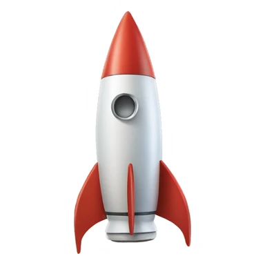 A cool rocket emoji sticker