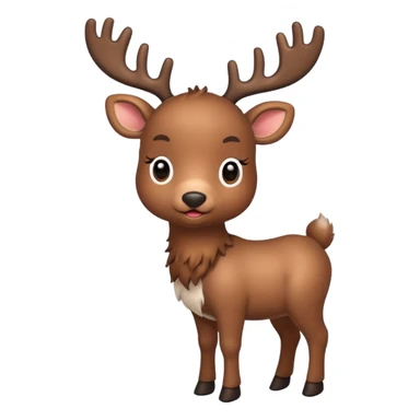 reindeer baby  cute, full body sticker