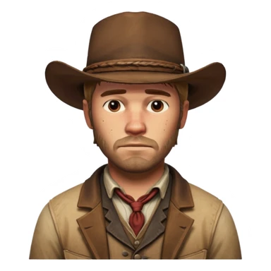 realistyc artur morgan from rdr foto here sticker