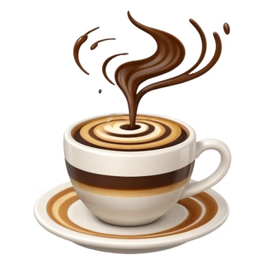 3d style espresso sticker