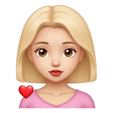 cute young girl with a heart in her eyes sticker