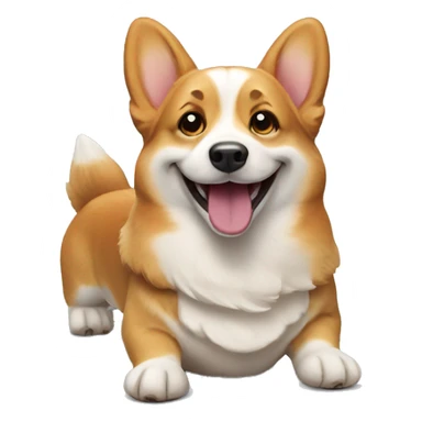 Happy corgi sticker