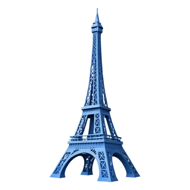 a blue eiffel tower sticker
