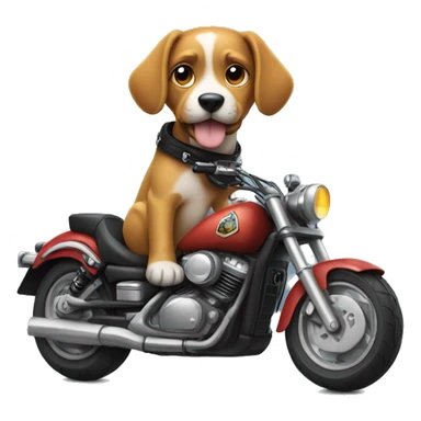 Dog on a motorcycle  sticker