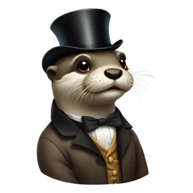Otter wearing monocle  sticker