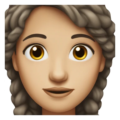 Pretty Dark brown haired white woman with hazel eyes  sticker