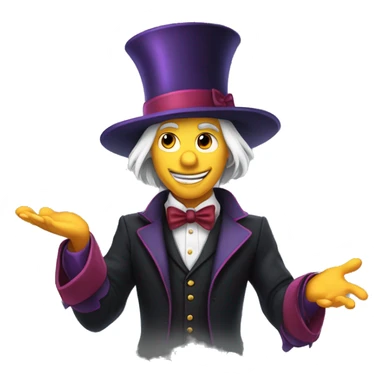 cartoon magician with the text "airacadabra"  sticker