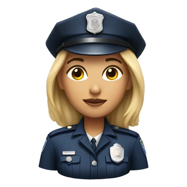 woman in police uniform sticker