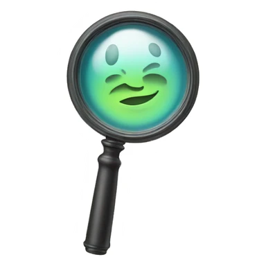 magnifying glass hovering over paper sticker