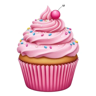 Cupcake with pink icing sticker