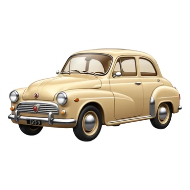 Beige retro car sticker