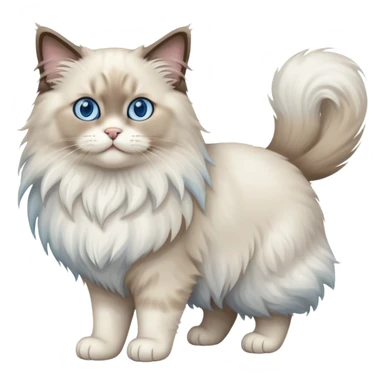 Ragdoll cat sitting full body sticker