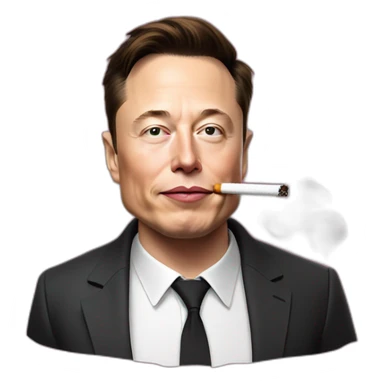 Elon musk avec une cigarette sticker
