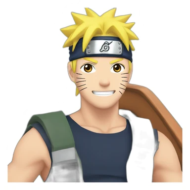 Naruto sur bateau sticker