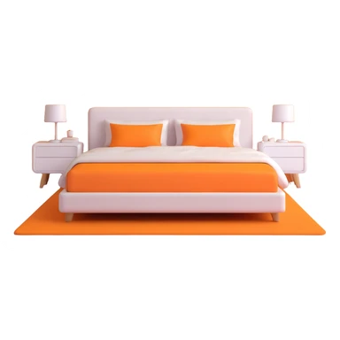 clean modern minimalist bedroom with blue color scheme, sleek furniture sticker