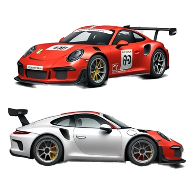 Red Porsche 991 RSR sticker