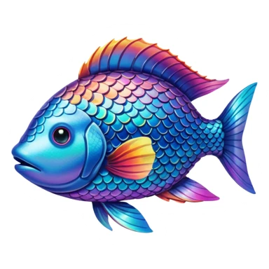 Rainbow fish sticker
