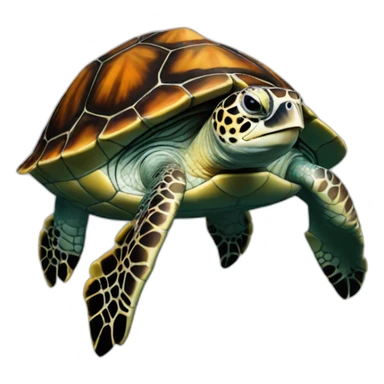 Hawksbill sea turtle sticker