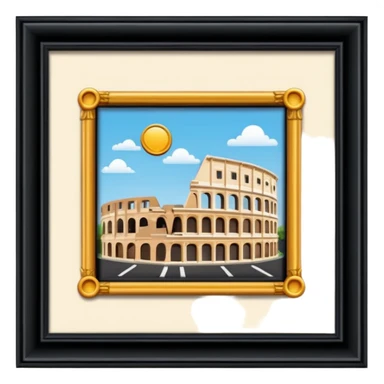 Rome theme, classic Roman elements, fun, emoji style sticker