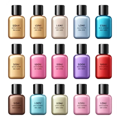 emoji of luxury brand labeled beauty products sticker