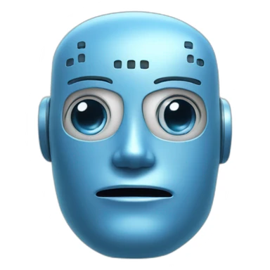 ai robot blue head sticker