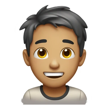 Boy crying with laughing sticker