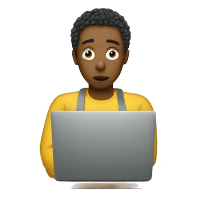 I am sick, working from home with my laptop sticker