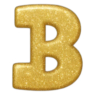 Glitter letter Ë sticker